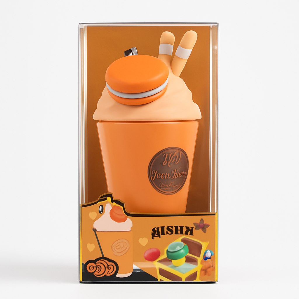 Vaso decorativo Aisha con pajitas y tapa estilo postre