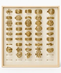 set-de-anillos-ajustables-dorados-estilo-boho