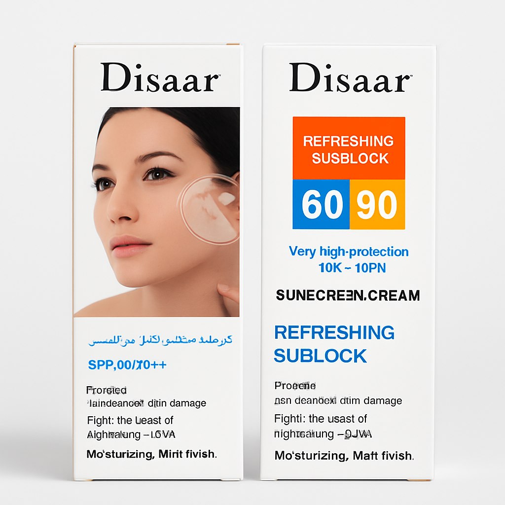 Crema facial solar Disaar SPF 60/90+ con acabado mate