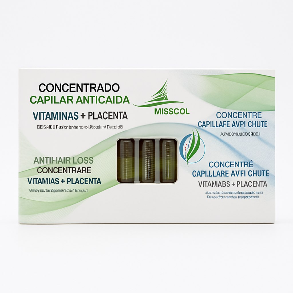 Ampollas capilares anticaída Misscol con vitaminas y placenta