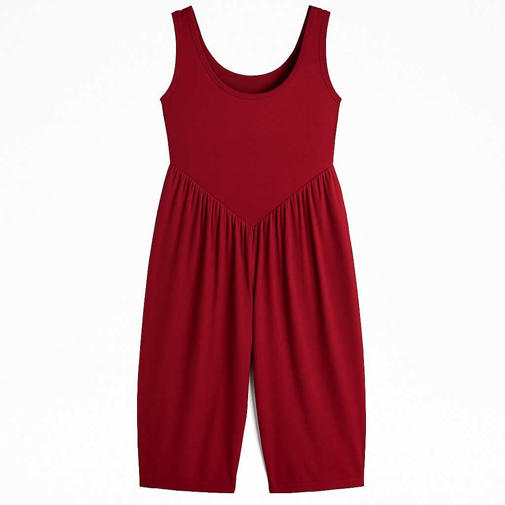 Mono largo rojo estilo harem para mujer