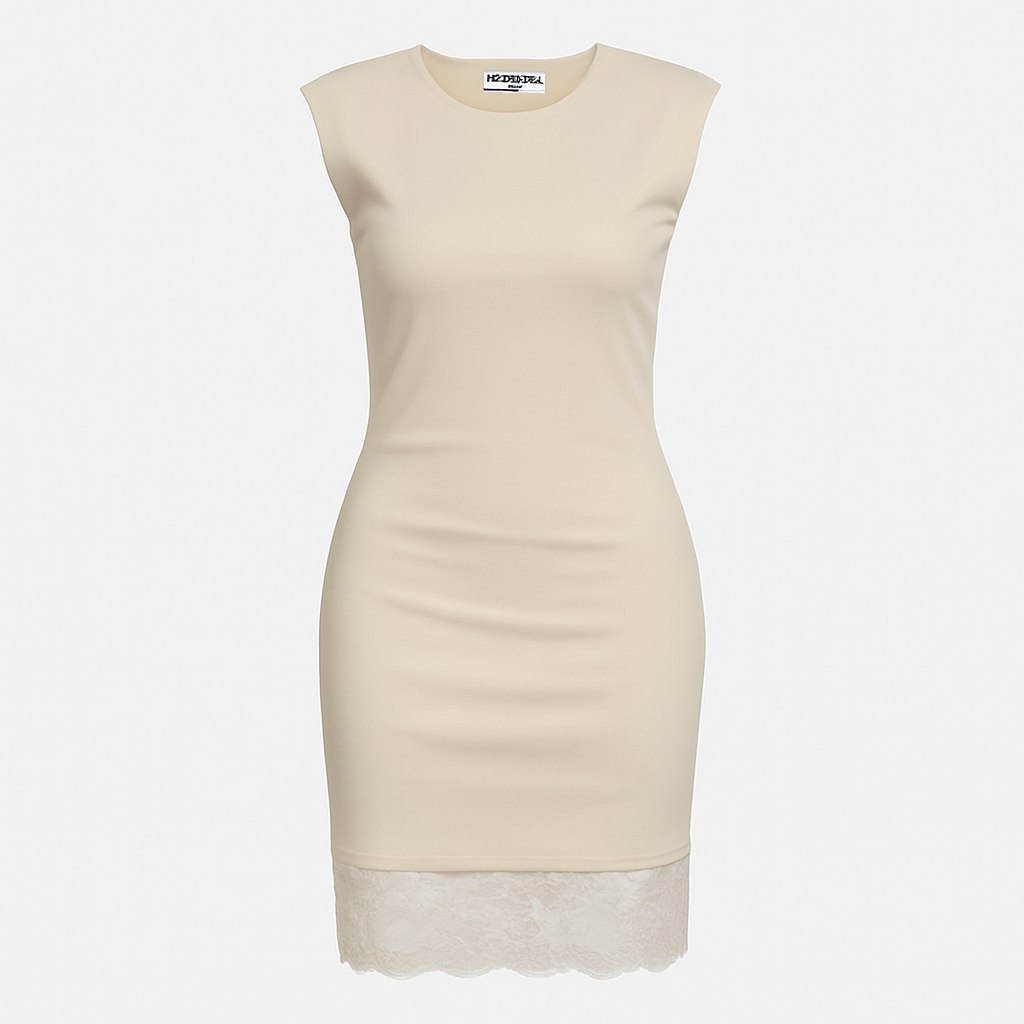 Vestido Flor María de talla única con detalle de encaje