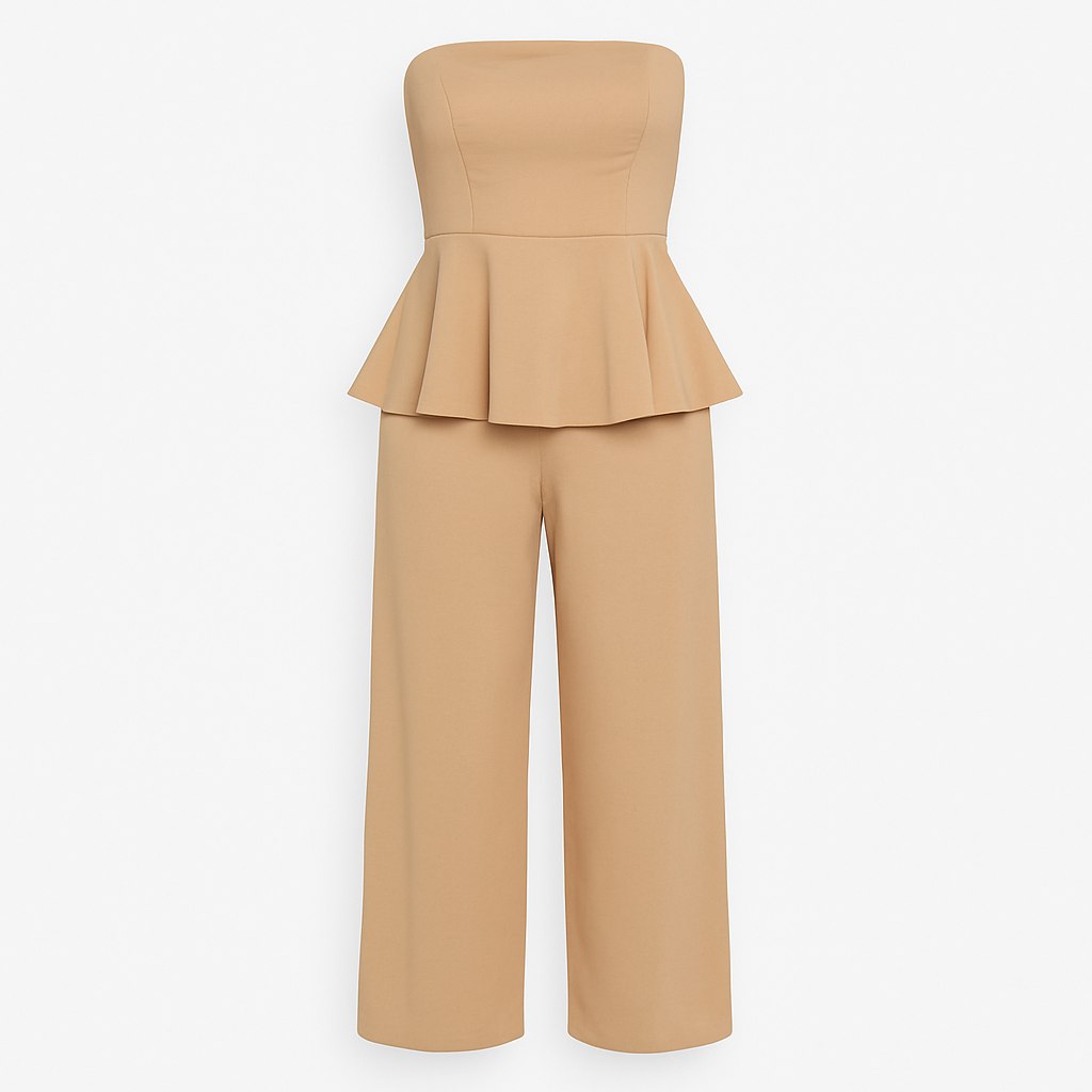 Conjunto elegante de dos piezas en tono beige