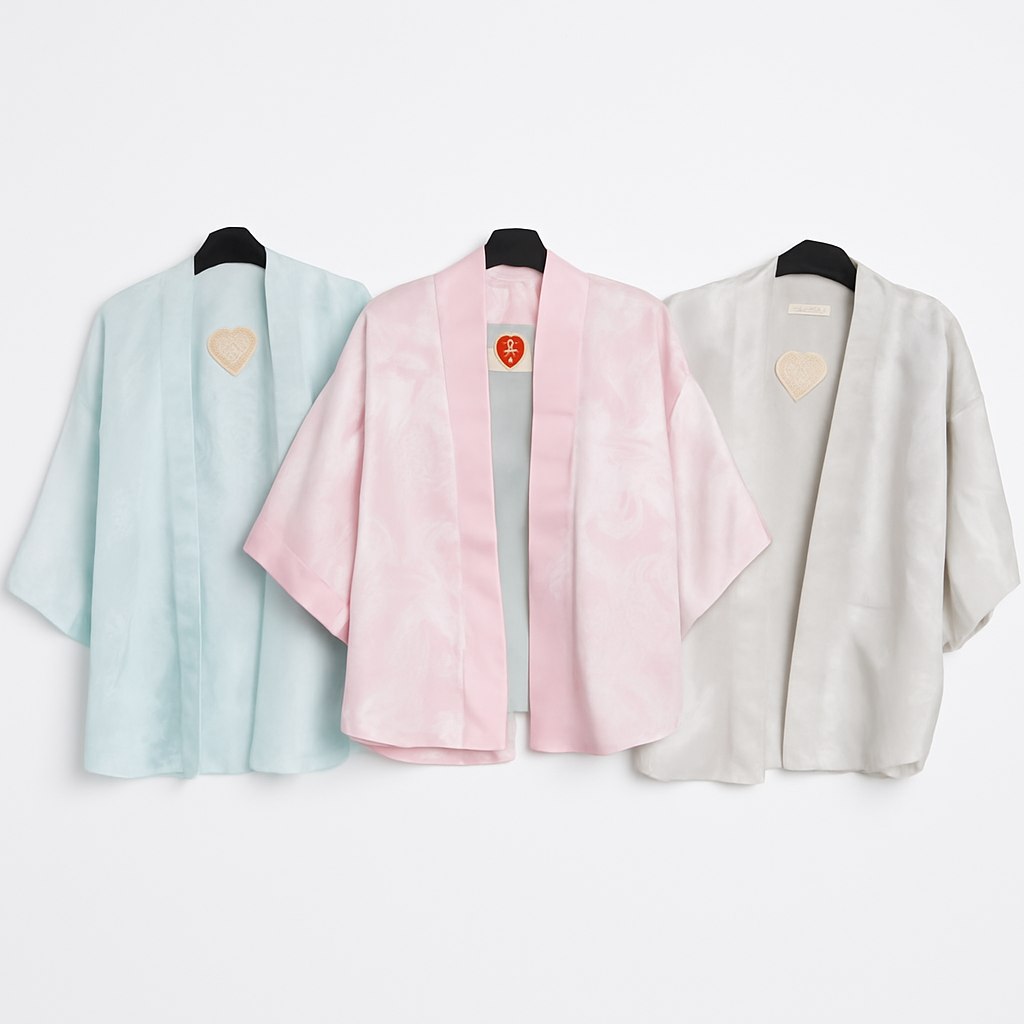 Chaqueta Kimono Ali con estampado suave y talla única