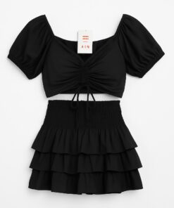 Conjunto Ani negro de dos piezas talla S/M