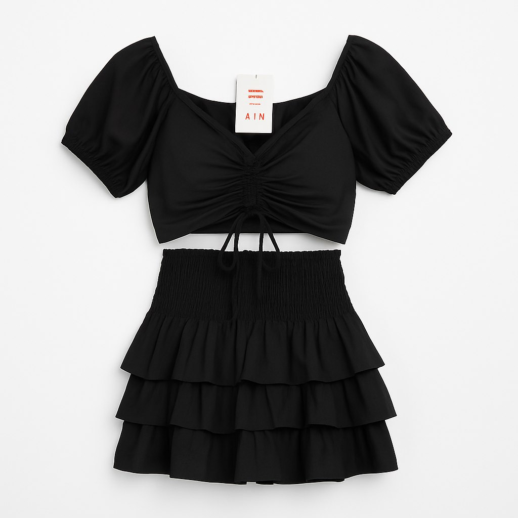Conjunto Ani negro de dos piezas talla S/M