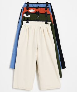 Pantalón ancho mujer con cintura fruncida Mariangeles