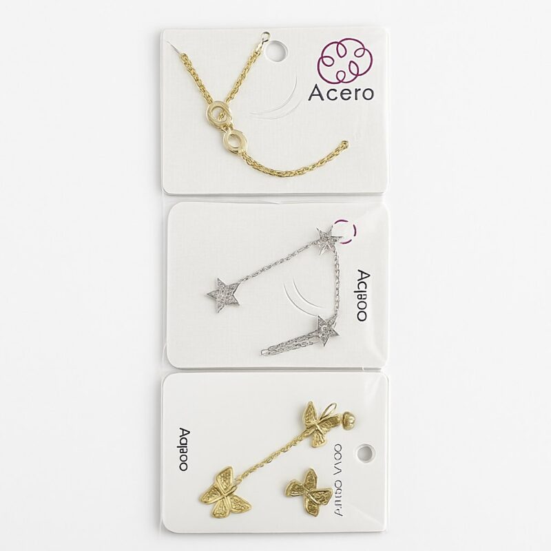 Pulsera elegante de acero con detalles brillantes (ud.)