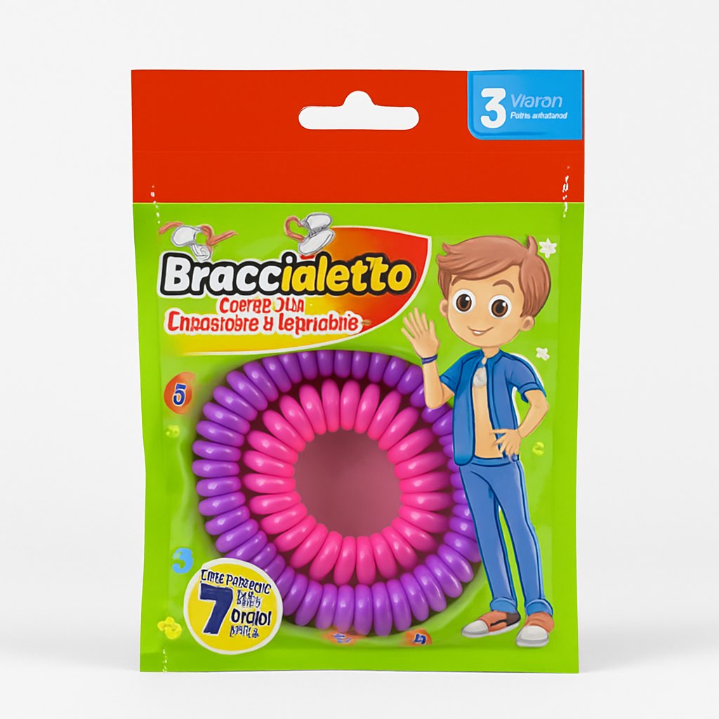 Pack de 3 pulseras espirales infantiles Bricadelio Cosmi en colores rosa y morado